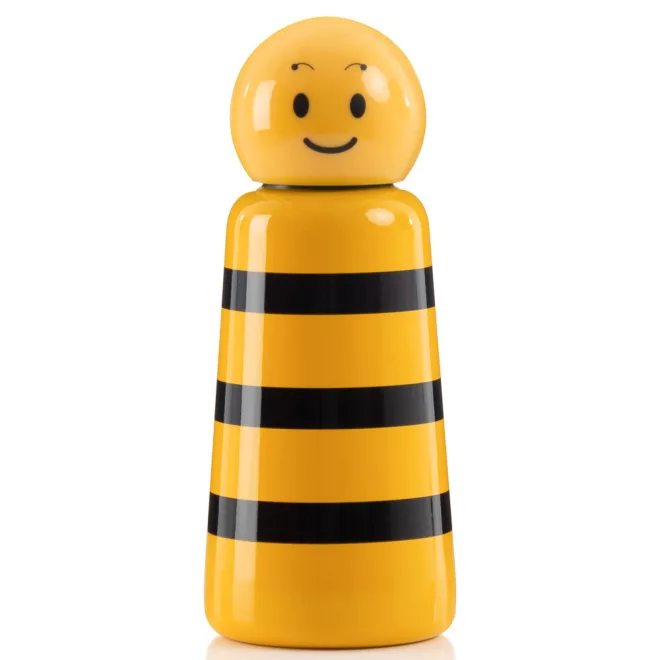 LUND Skittle Mini Acél Kulacs 300ml Bumble Bee - BPA Mentes, Duplafalú Hőszigetelés, 24 Órán Át Hidegen és 12 Órán Át Melegen Tart