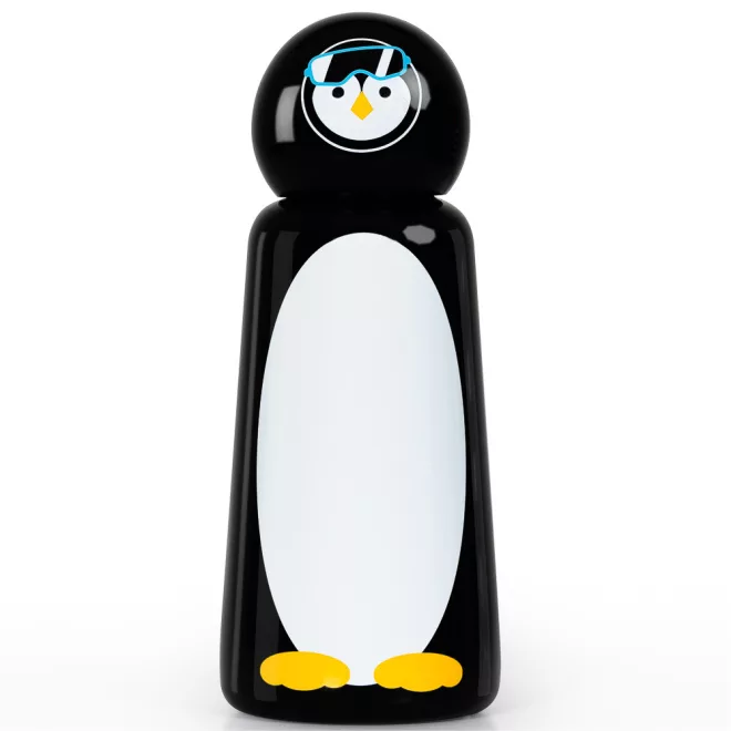 LUND Skittle Mini Acél Kulacs 300ml Penguin - BPA Mentes, Duplafalú Hőszigetelés, 24 Órán Át Hidegen és 12 Órán Át Melegen Tart