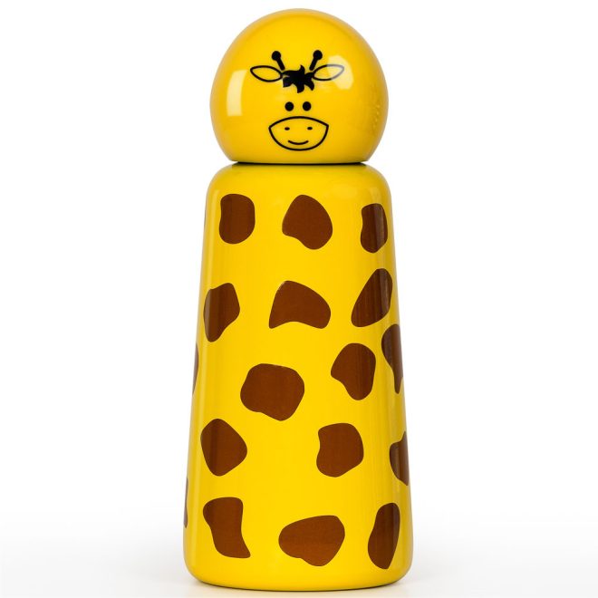 LUND Skittle Mini Acél Kulacs 300ml Giraffe - BPA Mentes, Duplafalú Hőszigetelés, 24 Órán Át Hidegen és 12 Órán Át Melegen Tart