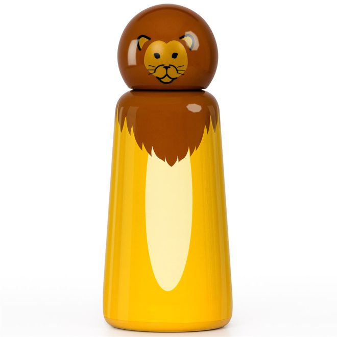 LUND Skittle Mini Acél Kulacs 300ml Lion - BPA Mentes, Duplafalú Hőszigetelés, 24 Órán Át Hidegen és 12 Órán Át Melegen Tart