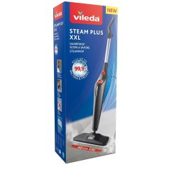   Vileda Steam plus xxL Felmosó 400ml 40cm Fej Gőzölős 15 Mp Bemelegedés Szőnyegadapter 2db Mikroszálas Kendő Vegyszermentes - Praktikus Választás a Mindennapi Használathoz