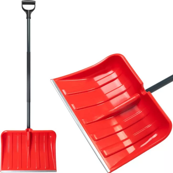 Strend Pro Snowman M2/TM Hólapát 44x33,5cm - 135cm Alumínium Nyéllel, Könnyű és Strapabíró, Szétszerelve, Téli Hóeltakarításhoz