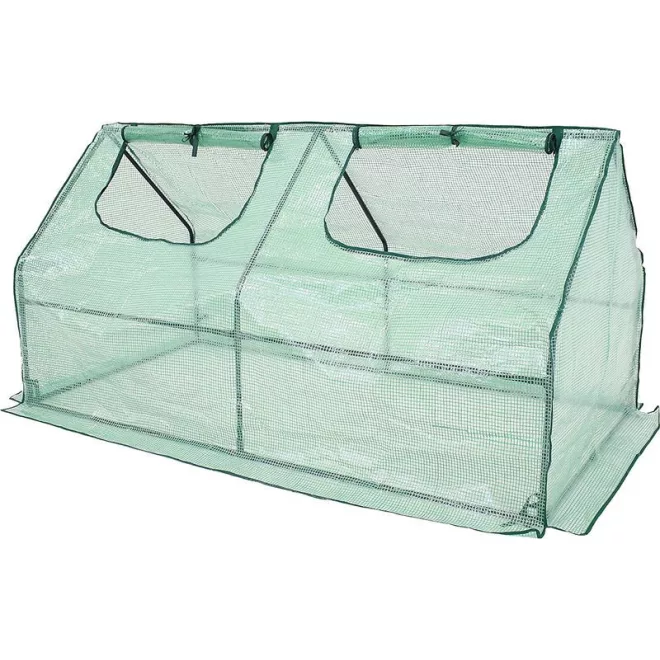 Strend Pro Garden Melegágy 182x90x93cm -Fóliaborítású Hőszigetelő Növényház, Stabil Szerkezet, Tavaszi Fagyvédelemhez