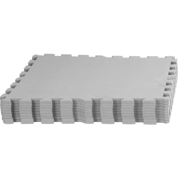 EVA Medence Szőnyeg 500x500x8mm Szürke - 9 db-os Csomag, Extra Erős és Csúszásmentes Alátét Medencékhez