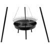 Strend Pro Grill Bavarian Állítható Magasságú Faszenes Grill 320-660-1500 mm - Praktikus, Strapabíró és Könnyen Szállítható Kerti Grill