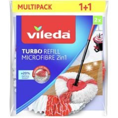   Vileda Turbo 2 az 1-ben 2db Tartalék Fej 1+1 Gratis Csomag Vileda Turbo Mopokhoz - Praktikus Választás a Mindennapi Használathoz