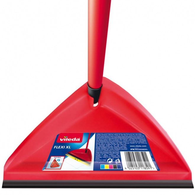 Vileda Flexi 2 az 1-ben Lapát 80cm Piros-Szürke Ergonomikus Kialakítással Gumi Peremmel Összecsukható és Akasztható Helytakarékos - Praktikus Takarítás a Mindennapokban