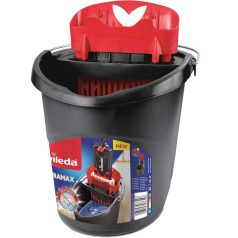   Vileda Ultramax Felmosó Vödör 10 Liter Piros-Szürke Csavarókosárral Ergonomikus Kialakítással - Kényelmes Kicsavarás és Egyszerű Használat