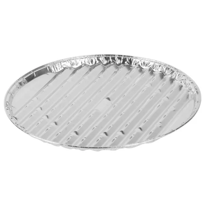 MagicHome Kerek Alumínium Sütőtálca 33x1.5cm - 3 darabos Szett, Praktikus és Egyszerhasználatos Konyhai Eszköz