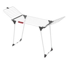   Vileda King Ruhaszárító 20 Méter Szárítási Terület Fehér Extra Vastag Huzalokkal Stabil Acél-Alumínium Vázzal Dőlésálló Kialakítással - Praktikus Szárítás és Helytakarékos Tárolás