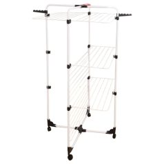   Vileda Mixer 3 Ruhaszárító 30 Méter Szárítási Terület Fehér Háromszintes Toronykivitelben Állítható Szárítórácsokkal Összecsukható Kialakítással - Praktikus Szárítás és Helytakarékos Tárolás