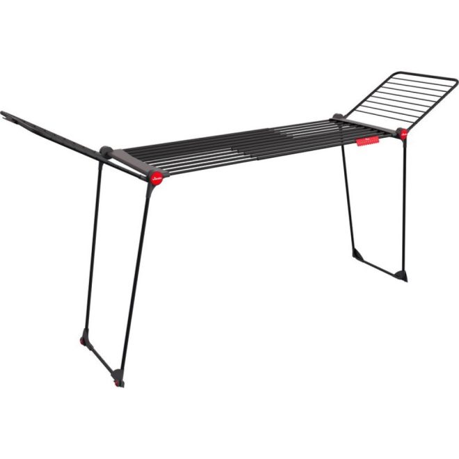 Vileda Infinity Flex Ultimate Ruhaszárító 30 Méter Szárítási Terület Fekete Teleszkópos Vázzal Magas Oldalsó Szárnyakkal Stabil Megerősített Lábakkal - Praktikus Szárítás és Helytakarékos Tárolás