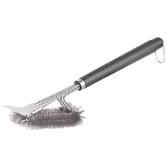   Strend Pro Grill Rozsdamentes Acél Kefe Kaparóval 42x10x7cm - Tartós és Hatékony Grillrács Tisztító Eszköz