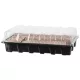 Strend Pro Garden Mini Melegágy Készlet 30db - 37x23x6cm, Fekete Palántanevelő Tálca Átlátszó Fedéllel