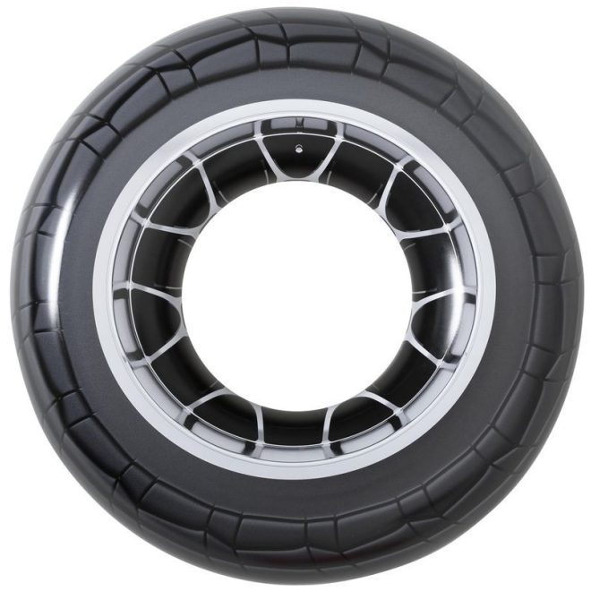 Bestway High Velocity Tire Felfújható Úszógumi 119cm (36102) - Strapabíró Autógumi Mintás Úszókarika Gyermekeknek és Felnőtteknek Medencéhez és Strandhoz