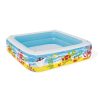 Bestway Coral Reef Felfújható Gyermekmedence Tetővel 147x147x122cm (52192) - Árnyékolós Pancsoló Vidám Korallzátony Mintával Kicsiknek Kerti Használatra