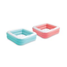   Intex Play Box Felfújható Gyermekmedence 86x86x25cm (57100) - Színes Mini Pancsoló Kicsiknek, Könnyen Használható Medence Otthonra vagy Kertbe