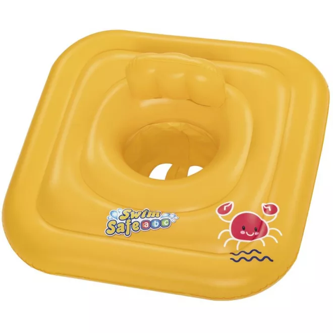 Bestway Baby Support Úszógumi 76cm (32050) - Felfújható Négyzet Alakú Bébiülés Medencébe, Biztonságos Vízi Játék Kisgyermekeknek