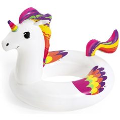   Bestway Egyszarvú Gyermek Felfújható Úszógumi 119x91cm - Vidám Kerék Formájú Úszó Játék