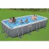 Bestway Power Steel Csővázas Medence Szett 549x274x122cm Homokszűrővel, Létrával és Takaróponyvával - Komplett Kerti Fürdőzéshez és Hosszabb Nyári Használathoz (Bestway 56466)