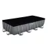 Bestway Power Steel Csővázas Medence Szett 549x274x122cm Homokszűrővel, Létrával és Takaróponyvával - Komplett Kerti Fürdőzéshez és Hosszabb Nyári Használathoz (Bestway 56466)