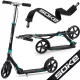 Soke City Klasszikus Roller Türkiz - Összecsukható, 20cm 88A Pu Kerekek, ABEC-9 Csapágy, Kézi és Lábfék, Állítható Magasság, Maximum 100kg