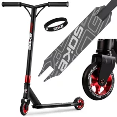   Soke Pro Kaszkadőr Roller Piros - 85cm, 11cm 88A Pu Kerekek, ABEC-9 Csapágy, Hic Kompresszió, Y Kormány, Maximum 100kg