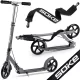 Soke City Klasszikus Roller Szürke - Összecsukható, 20cm 88A Pu Kerekek, ABEC-9 Csapágy, Kézi és Lábfék, Állítható Magasság, Maximum 100kg