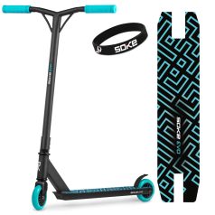   Soke Evo Kaszkadőr Roller Fekete - 83cm, 10cm 88A Pu Kerekek, ABEC-9 Csapágy, Y Kormány, Flex Fender Fék, Tripla Alumínium Bilincs, Maximum 100kg