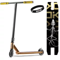   Soke Evo Street Kaszkadőr Roller Arany - 85cm, 10cm 88A Pu Kerekek, ABEC-9 Csapágy, Flex Fender Fék, T Kormány, Maximum 100kg