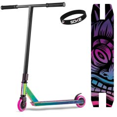   Soke Evo Street Kaszkadőr Roller Neokróm - 85cm, 10cm 88A Pu Kerekek, ABEC-9 Csapágy, Flex Fender Fék, T Kormány, Maximum 100kg