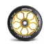 Soke Roller Kerék Szett 11cm - Arany, 2db, ABEC-9 Csapágy, 88A Keménység, Alumínium + PU, 0.8cm Tengely