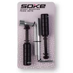   Soke P1 Roller Csapszeg Szett Fekete - 2db, 2cm Átmérő, 6cm Hossz, Szerelőkulcsokkal, Soke Villákkal és Deckekkel Kompatibilis