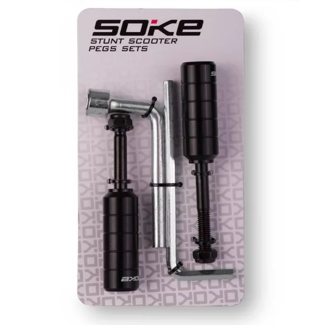 Soke P1 Roller Csapszeg Szett Fekete - 2db, 2cm Átmérő, 6cm Hossz, Szerelőkulcsokkal, Soke Villákkal és Deckekkel Kompatibilis