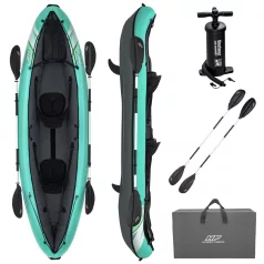   Bestway Hydro-Force Ventura X2 Felfújható Kajak 330 x 86 cm Türkiz – 2 Személyes, 200 kg Teherbírással, Kivehető Ülésekkel