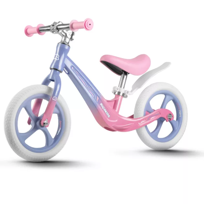 Ricokids Funnu Kétkerekű Futóbicikli Lila - Magnézium Váz, Eva Habkerekek 29cm, Állítható Ülésmagasság 35-42cm, Gumírozott Markolatok Ütközőkkel, Könnyű