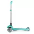 Ricokids Glow Háromkerekű Roller Türkiz - Led Világítás a Kerekekben, Sötétben Világító Állófelület, Balanszos Irányítás, Állítható Alumínium Kormány, EN 71, Maximum 50kg