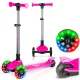 Ricokids Jelly Háromkerekű Roller Rózsaszín - Led Világítás a Kerekekben és a Fellépőben, Balanszos Irányítás, Állítható Alumínium Kormány, Maximum 50kg