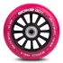 Soke Roller Kerék Szett 10cm - Rubinvörös, 2db, ABEC-9 Csapágy, 88A Keménység, Alumínium + PU, 0.8cm Tengely