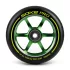 Soke Roller Kerék Szett Zöld - 11cm, 2db, ABEC-9 Csapágy, 88A Keménységű PU, 0.8cm Tengely