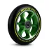 Soke Roller Kerék Szett Zöld - 11cm, 2db, ABEC-9 Csapágy, 88A Keménységű PU, 0.8cm Tengely