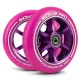 Soke Roller Kerék Szett Rózsaszín - 11cm, 2db, ABEC-9 Csapágy, 88A Keménységű PU, 0.8cm Tengely