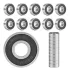 Soke Roller Csapágykészlet ABEC-9 - 10db, 2.2x0.8x0.7cm, Nagy Pontosságú, Alacsony Súrlódású, Gyors és Tartós