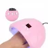 Wooze Dazzle UV/LED Műkörmös Lámpa 36W 12 LED Rózsaszín - Gyors Gél Lakk Kötéshez, USB Csatlakozóval