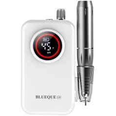 Blueque BQ-119 Fehér Akkumulátoros Elektromos Körömcsiszoló Gép Digitális Kijelzővel