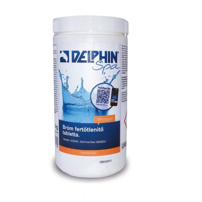 Delphin Spa Bróm Tabletta 1kg - 20g-os Lassú Oldódású Fertőtlenítő Pezsgőfürdőhöz és Masszázsmedencéhez