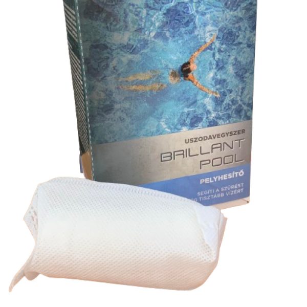 Brillant Pool Pelyhesítő 1kg - Hatékony Víz Tisztító Medencevegyszer Finom Szennyeződések Összevonására és Szűrhetőség Javítására