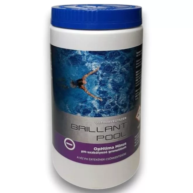 Brillant Pool Optima pH Mínusz 2kg - Vízkezelő pH-Csökkentő Granulátum Medencékhez, Hatékony Savazás Klórmentesen