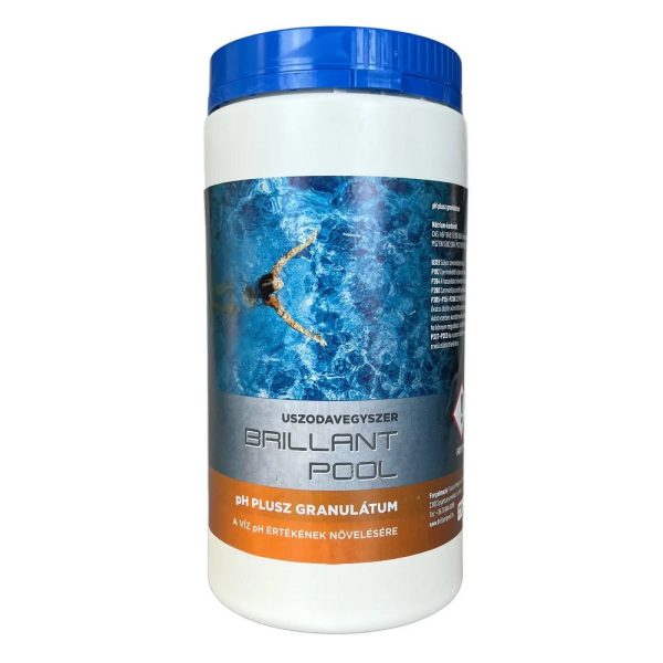 Brillant Pool pH Plusz 1kg - pH Növelő Granulátum Medencékhez, Gyorsan Oldódó Vízkezelő Savas Víz Ellen