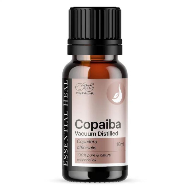 Essential Heal Copaiba Illóolaj Copaifera officinalis Természetes Vákuumdesztillált Gyulladáscsökkentő és Bőrápoló Hatású Aromaterápiás Olaj 10ml